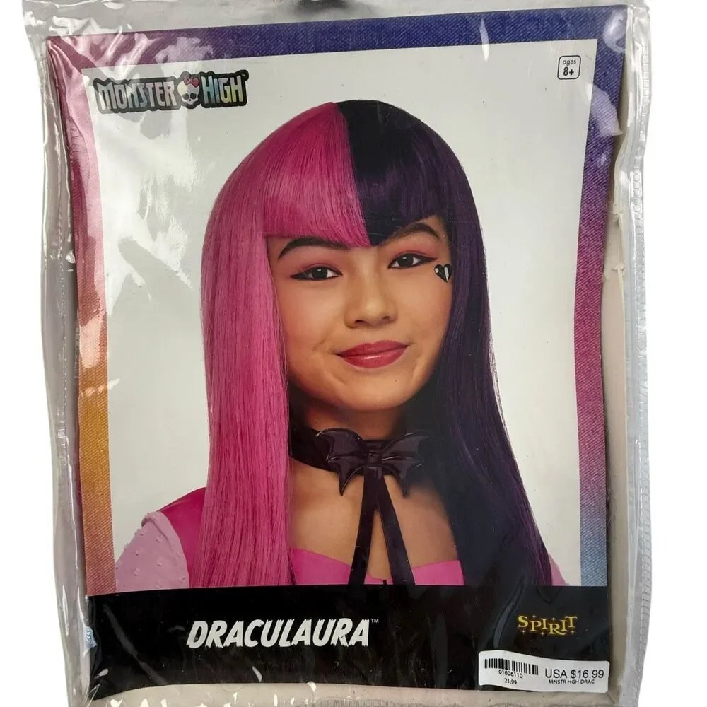 NEW Lot of 6 Monster High Wig Clawdeen Draculaura Frankie Stein Dress Up Costume